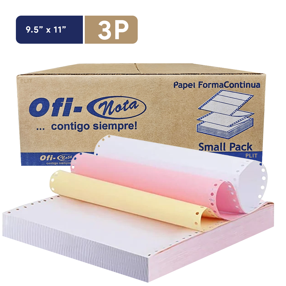 Papel Continuo OFINOTA 9.5" x 11" - 3 Partes NCR
