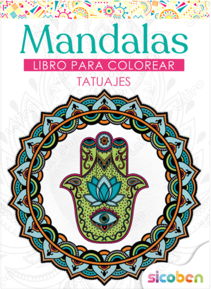 Libro de Mandalas para Colorear Dibujos de Tatuajes- Sicoben 379318