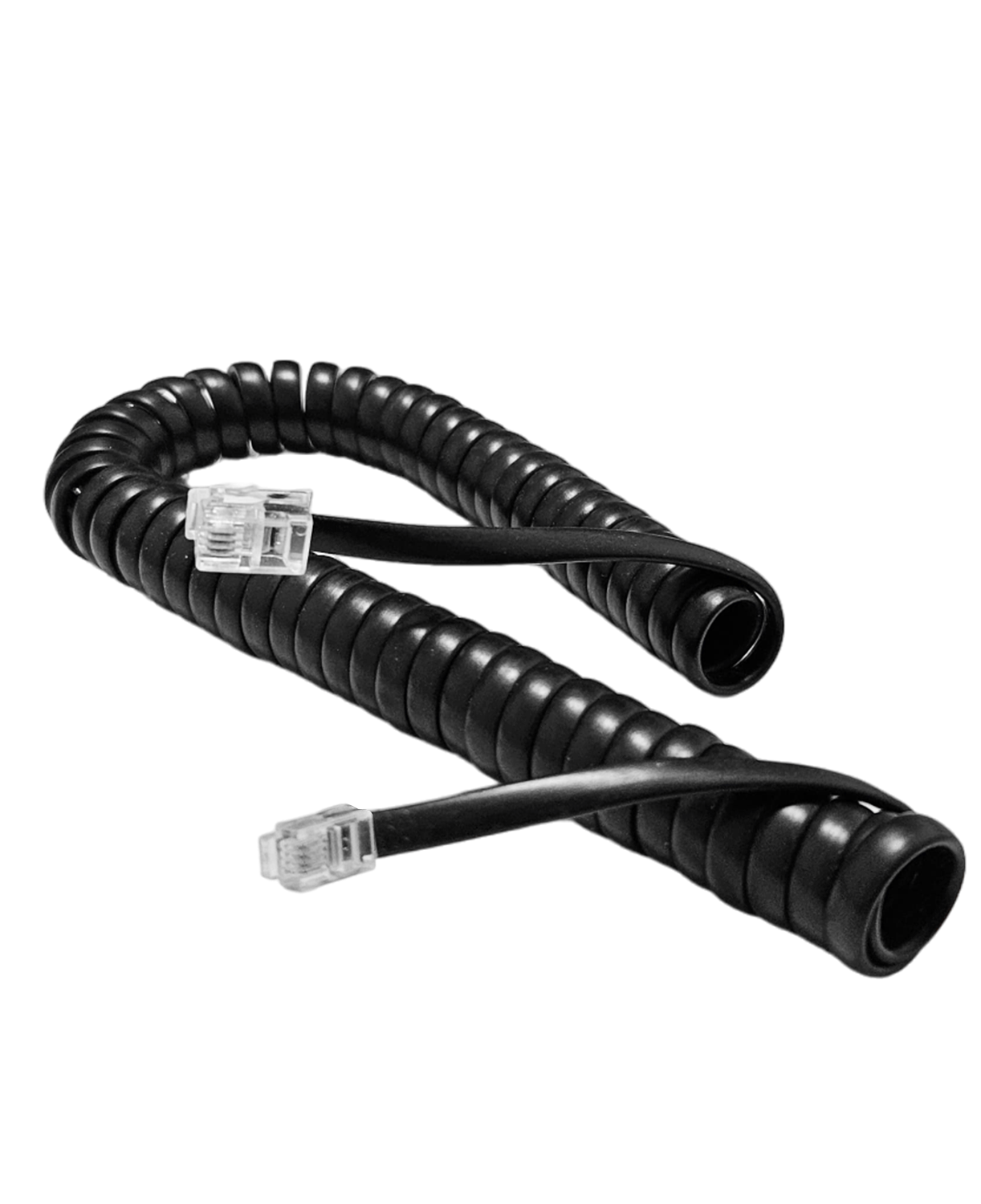 Cordon para Teléfono RJ9 con Cable en Espiral, Gris Grafito