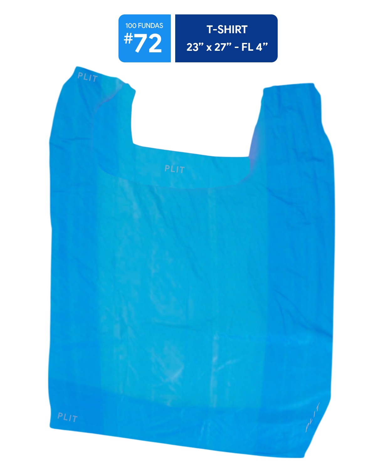 Fundas Plástica tipo T-shirt #72, Azul
