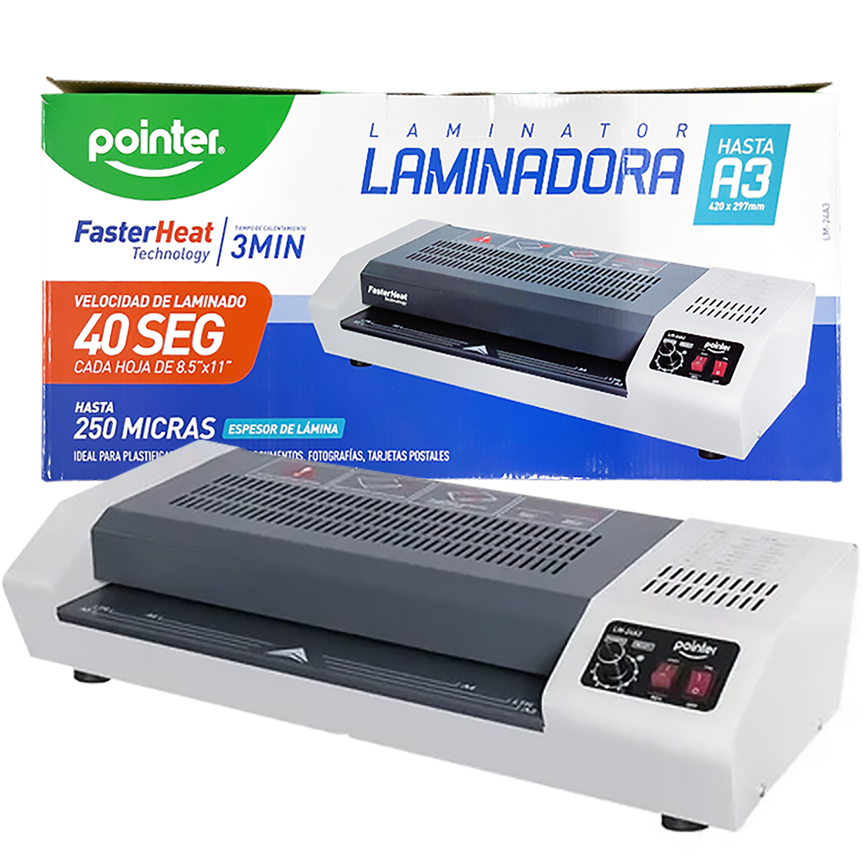 Plastificadora Metálica de 19" Pulgadas - Pointer LM-24A3