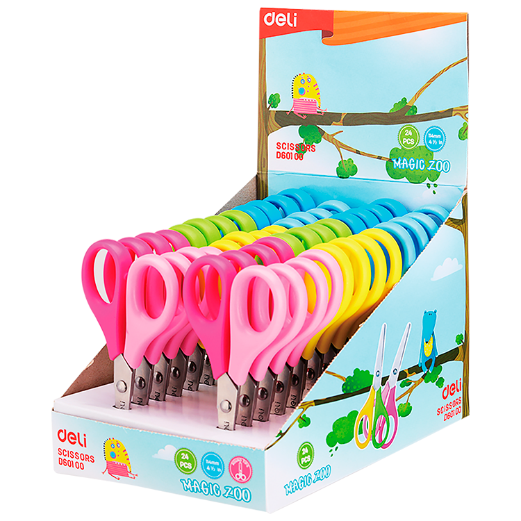 Tijera para niños 4 1/2" - Deli Magic Zoo