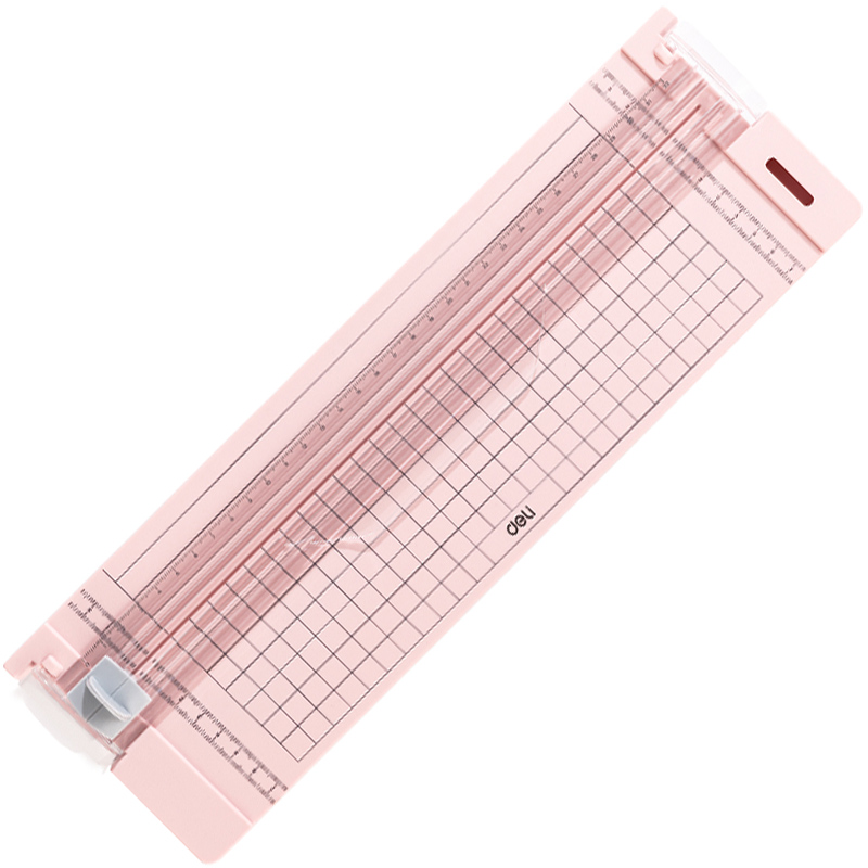 Guillotina Cortadora de Papel Portable con Cuchilla para Manualidades, Rosado