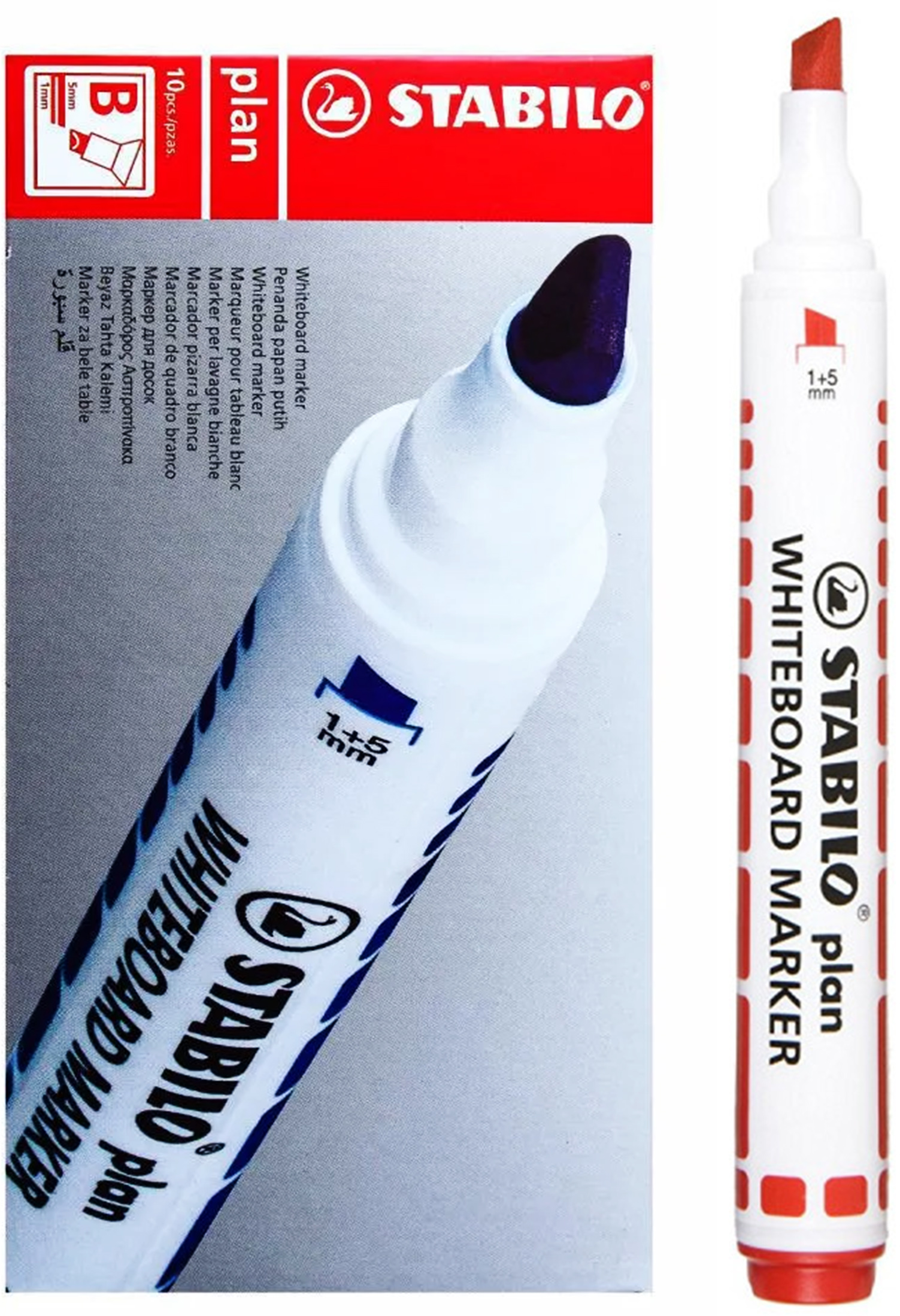 Marcador para Pizarra Stabilo Plan, Rojo