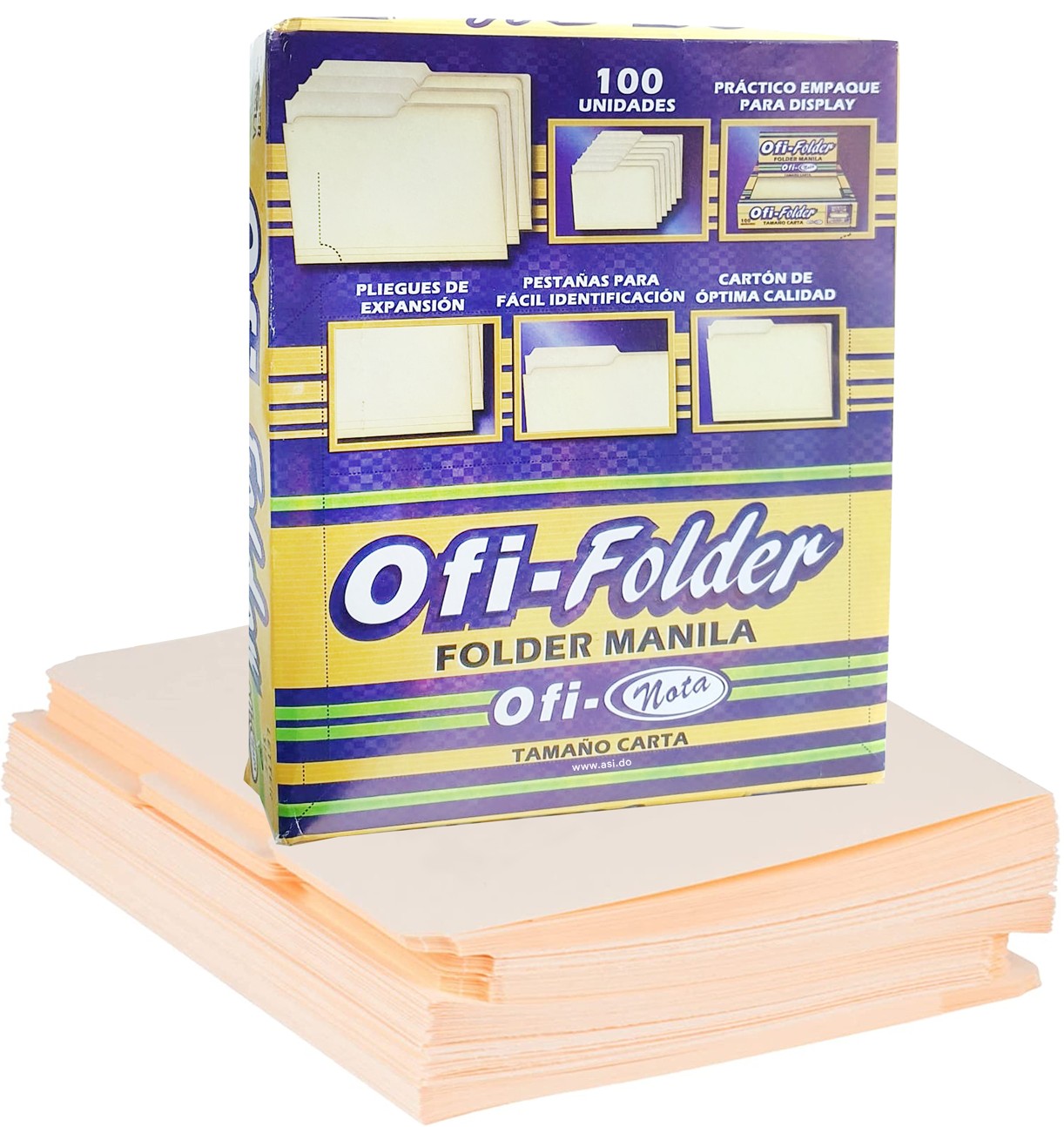 Folders Manilas 8.5" x 11", 100 pcs - Ofi-Folders