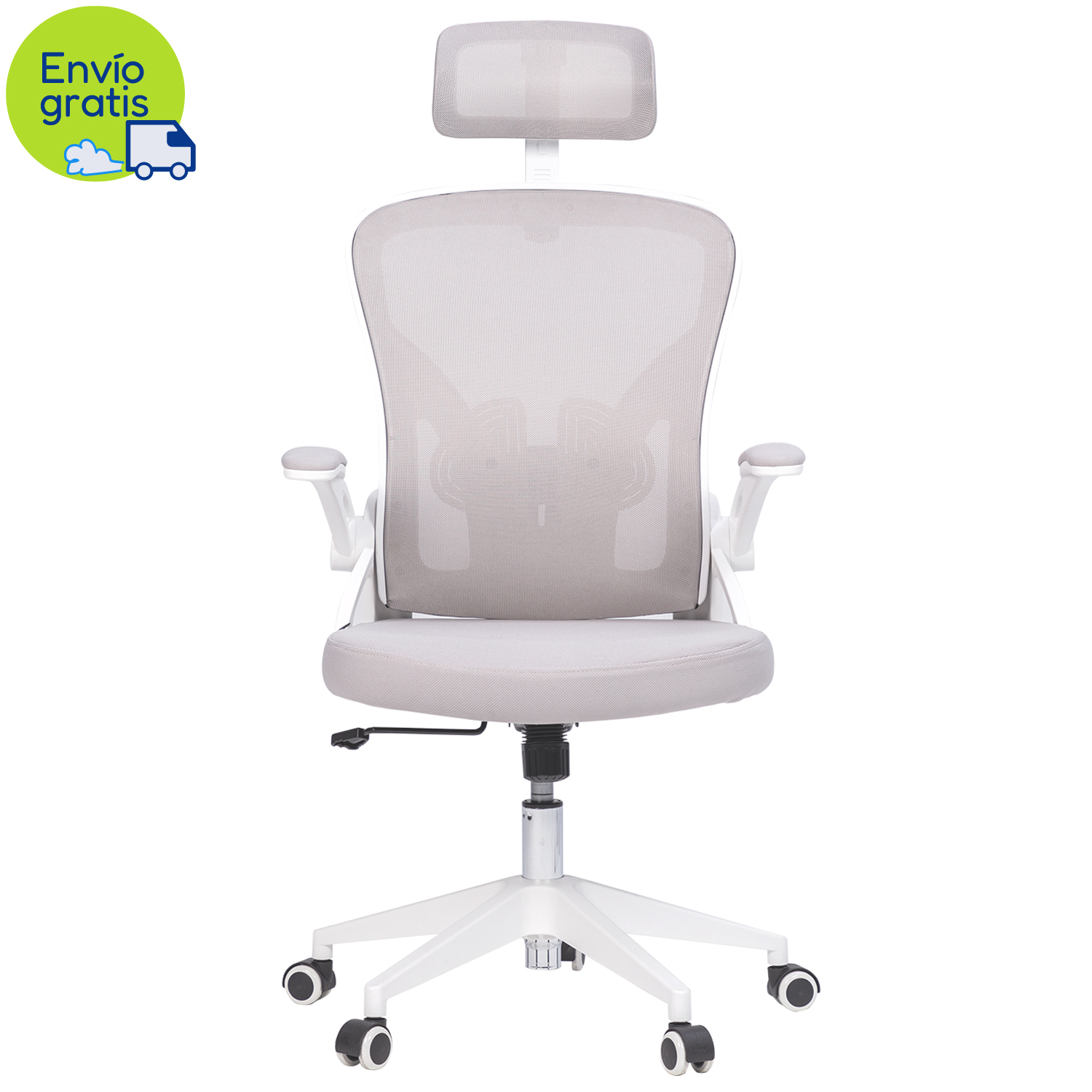 Silla Ejecutiva en Malla con Cabezal 3D, Blanca