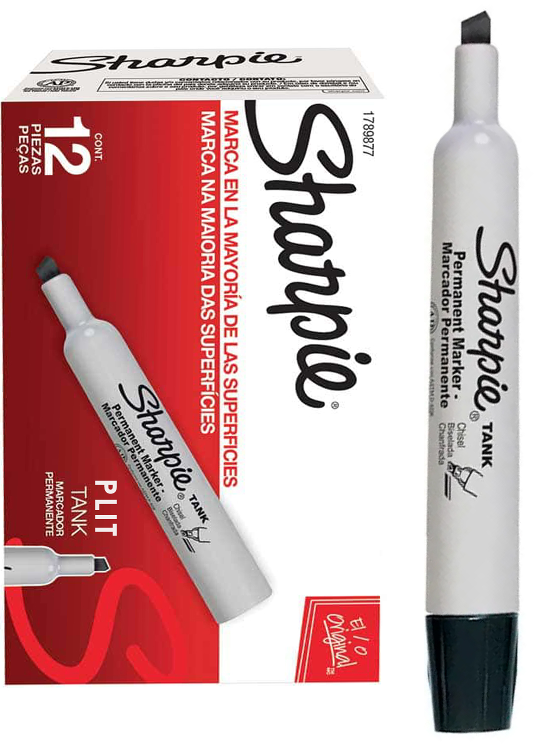 Marcador Permanente Sharpie Tank Negro #1789877