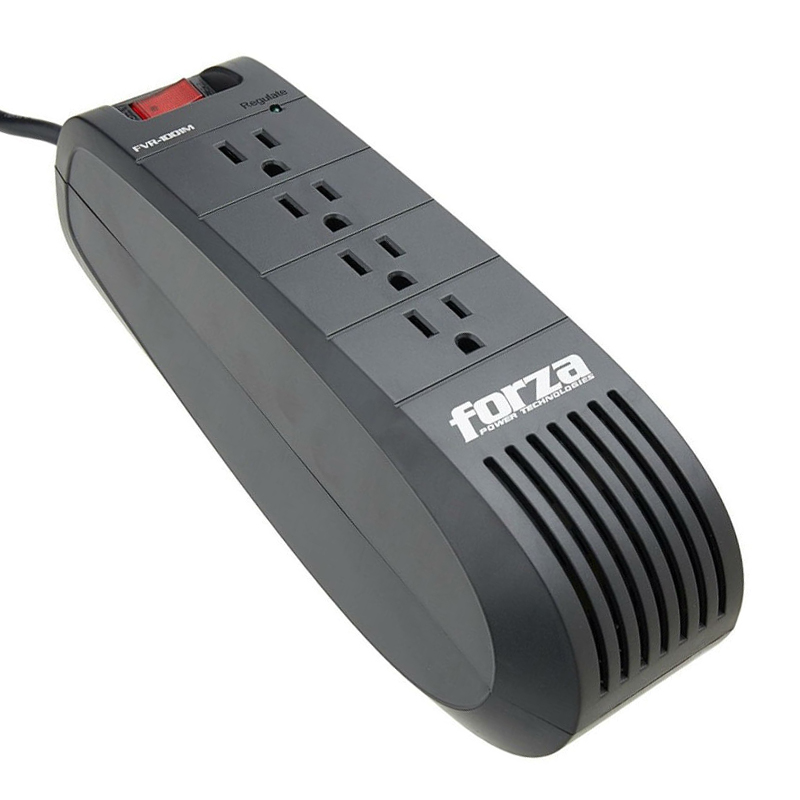 Regulador de Voltaje 1000 VA , 4 Puertos -  Forza FVR-1001