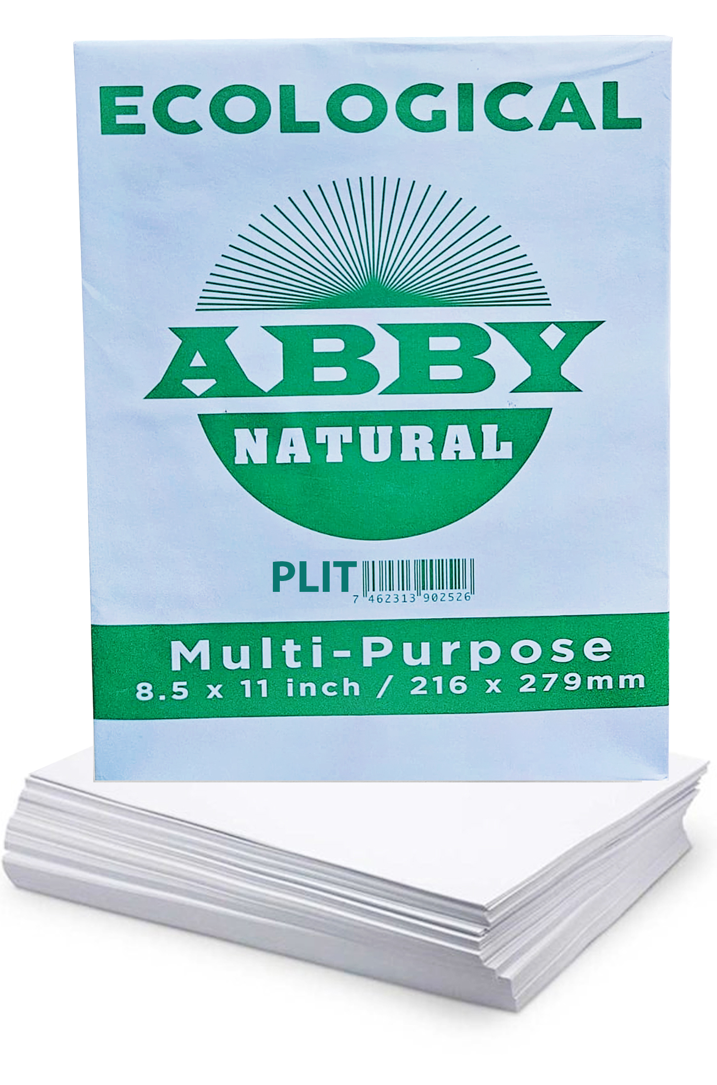 Resma de Papel Ecológico 8.5” × 11” ABBY Natural (Multi-Purpose), 500 hojas