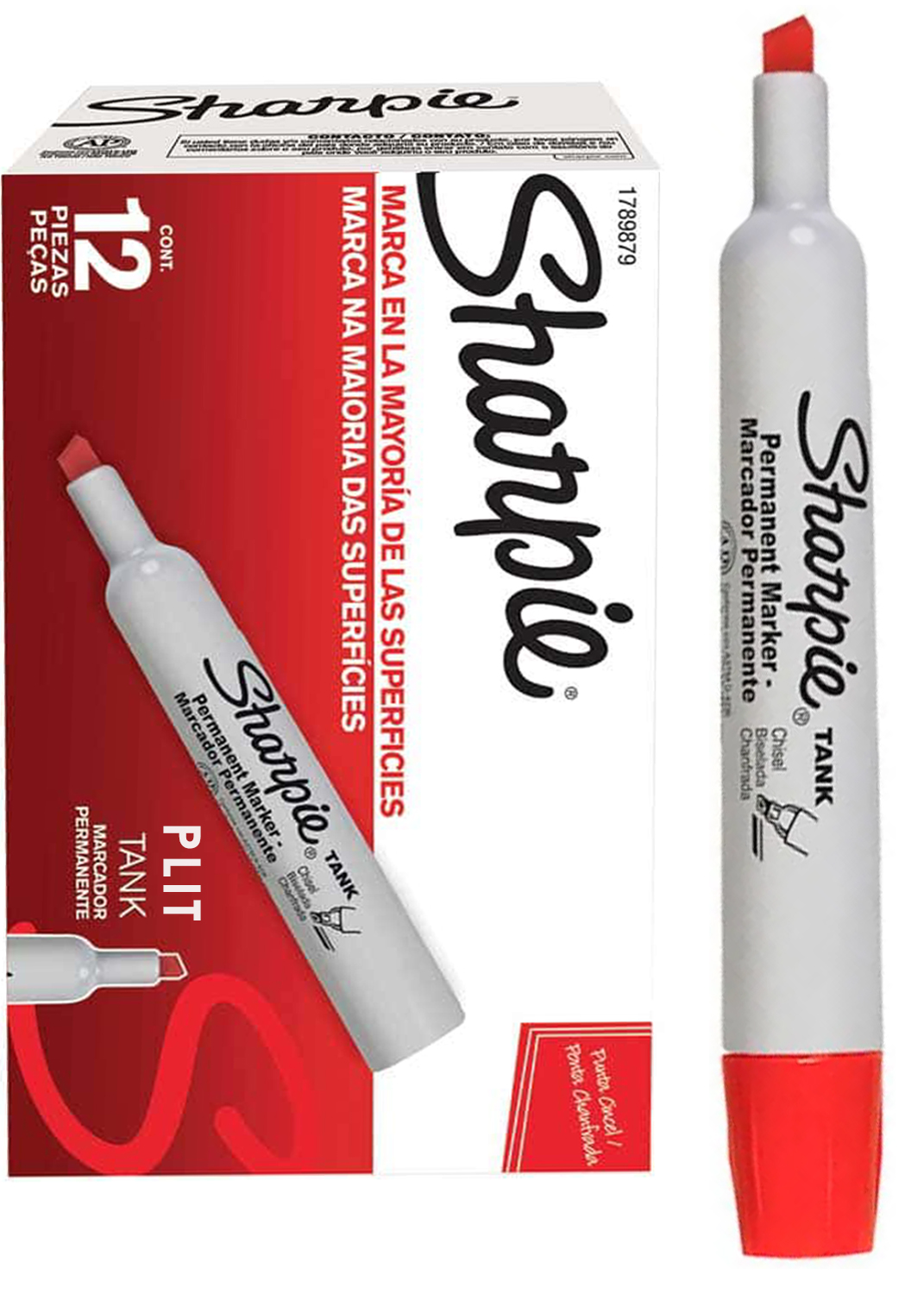 Marcador Permanente Sharpie Tank Rojo #1789879
