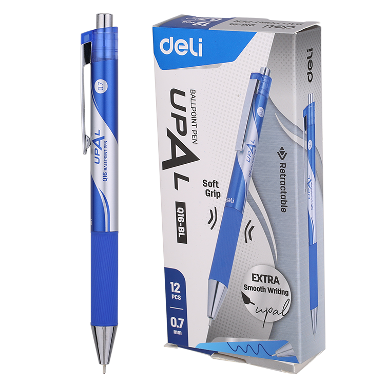 Bolígrafo Ball Point 0.7mm tipo Felpa, Azul - Deli Upal