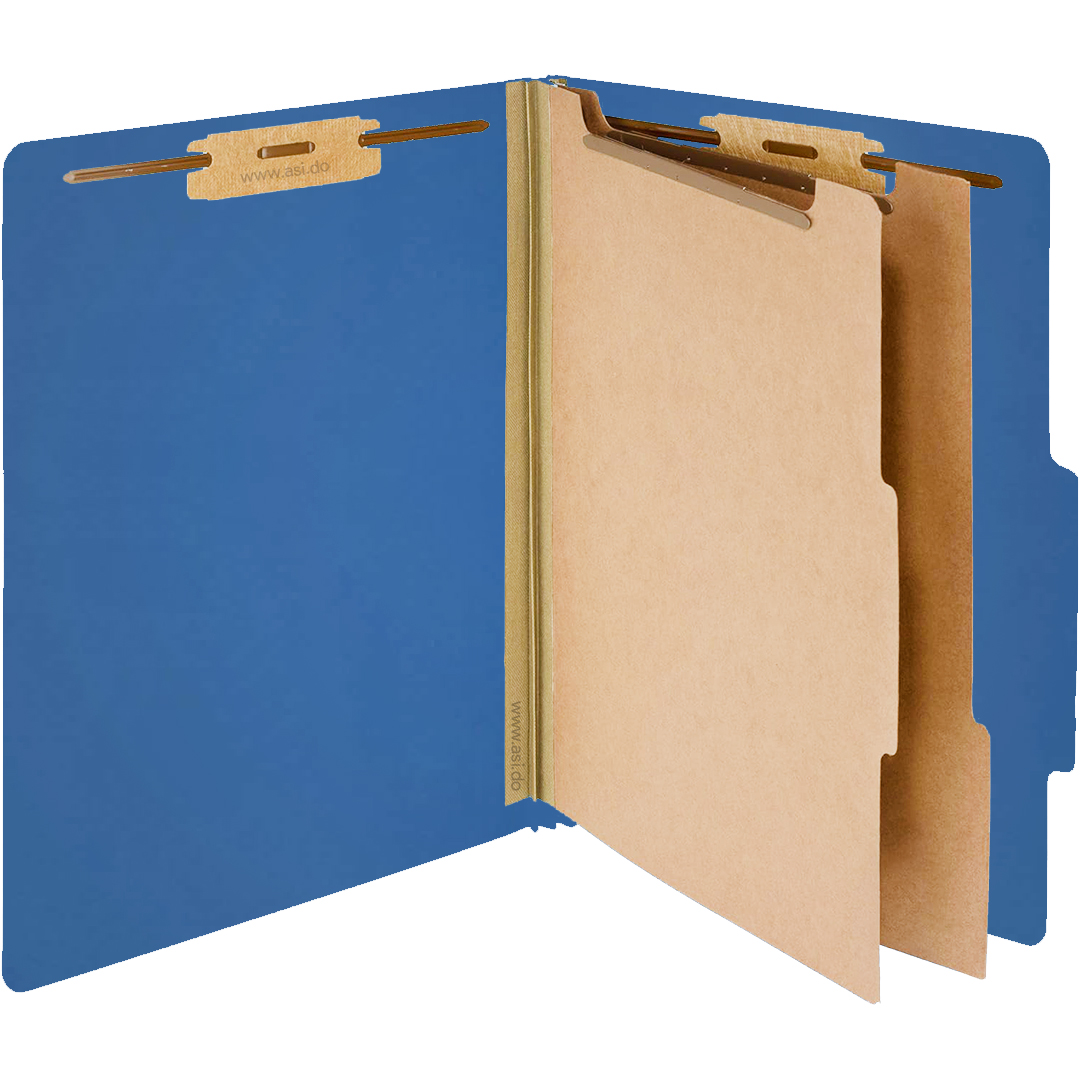 Folders Partition 6 Divisiones, 8.5" x 11" Azul Oscuro