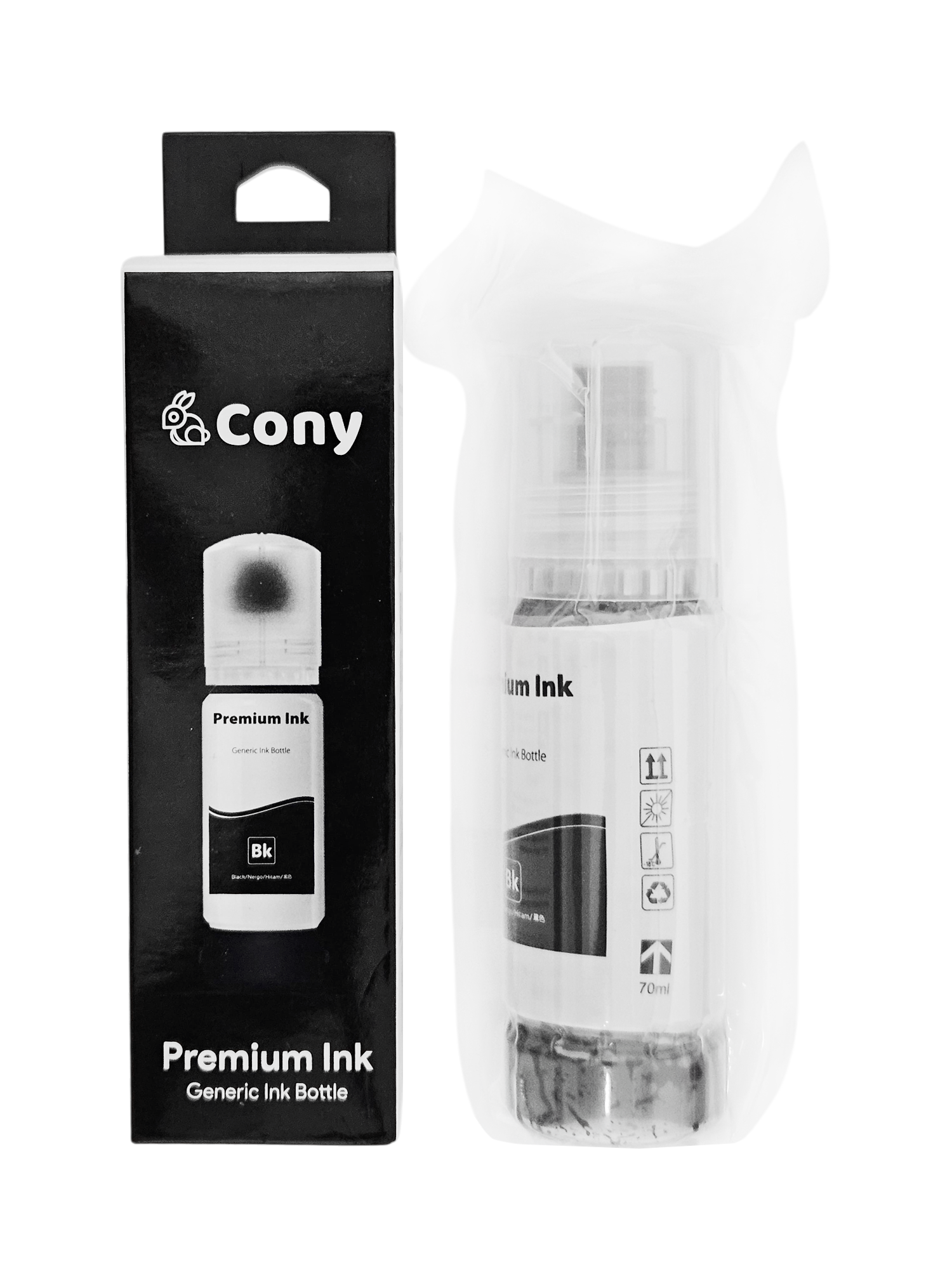 Tinta Cony T532 Negra para Impresoras Epson, 70ml