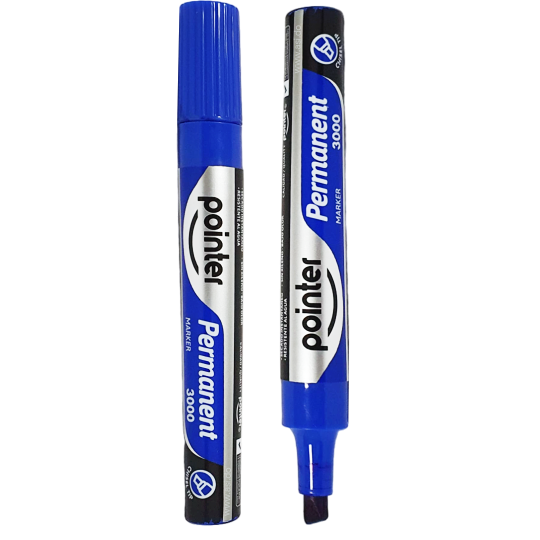 Marcador Permanente Grueso, Azul - Pointer MK-3000P