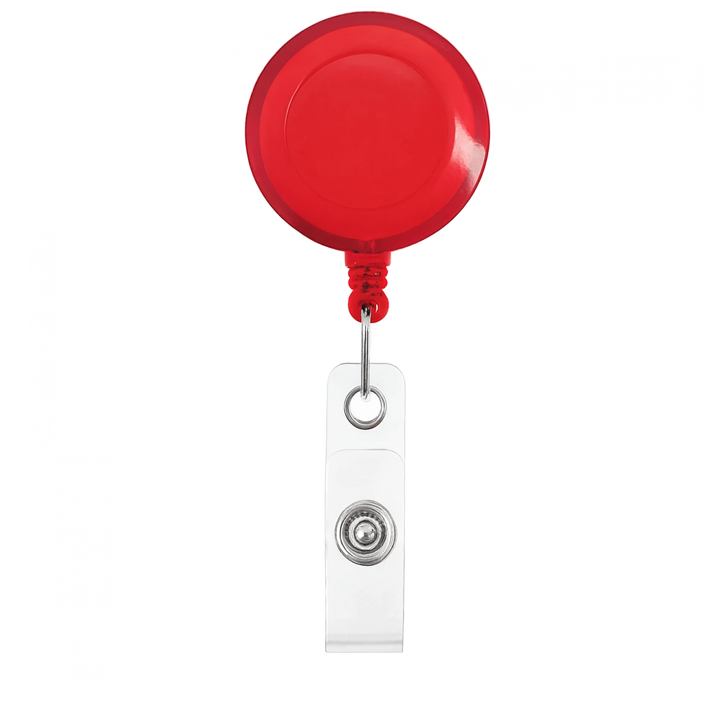 Cordon tipo YOYO Extendible para Porta Carnet, Rojo