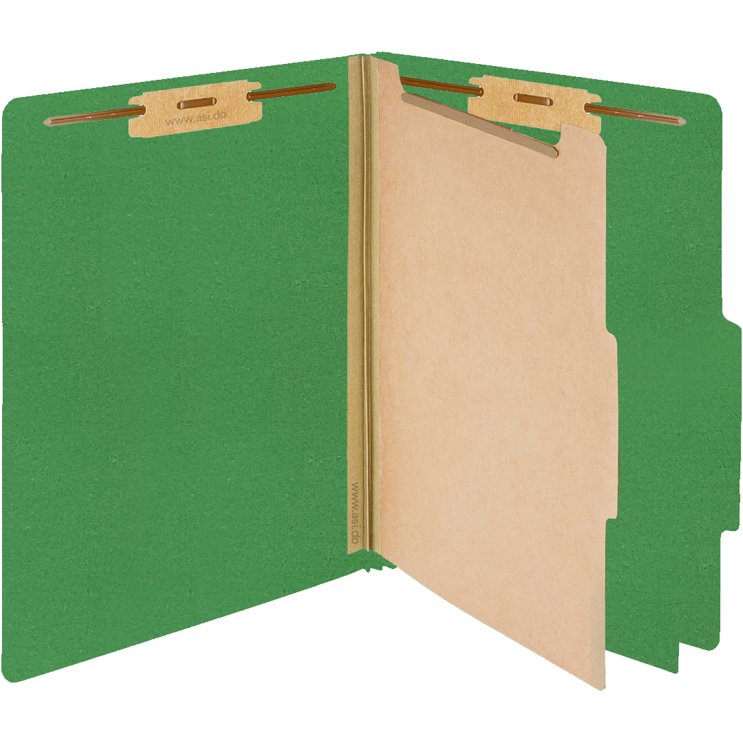 Folder Partition 8.5" x 11" de 4 Divisiones, Verde Oscuro