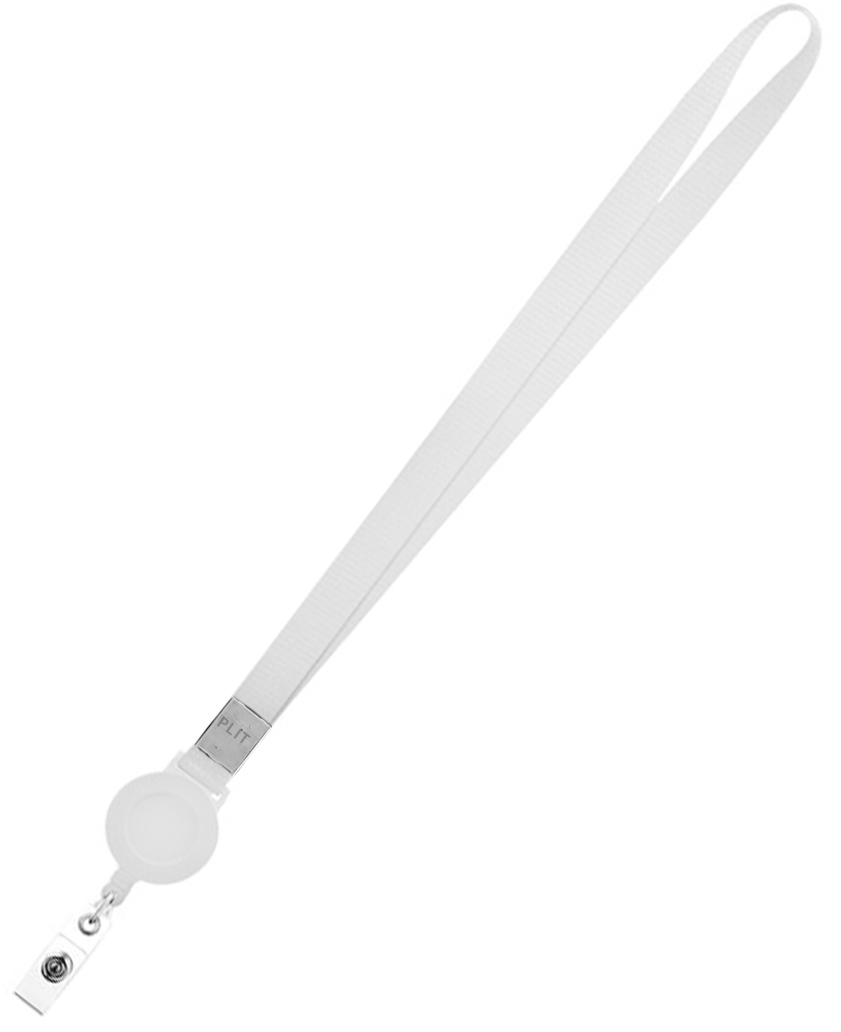 Cordon Lanyard con YOYO Extendible para Porta Carnet, Blanco