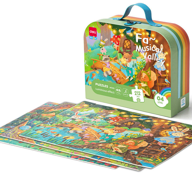 Juego de Rompecabezas Infantil, 212 Piezas que Brillan en la Oscuridad