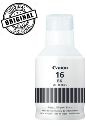 Original: Botella de Tinta Canon GI-16 Negro para Impresoras Canon Maxify: Gx 3010, Gx4010, Gx6010, Gx7010.