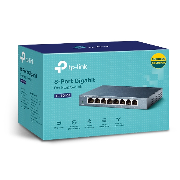 Switch de 8 Puertos RJ45 de 10/100/1000 Mbps - Tp-Link TL-SG108