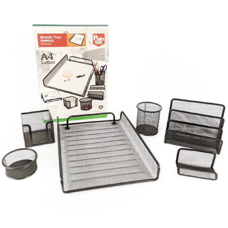 Set de Organizadores Metálicos para Escritorio,  6 pcs - Pointer