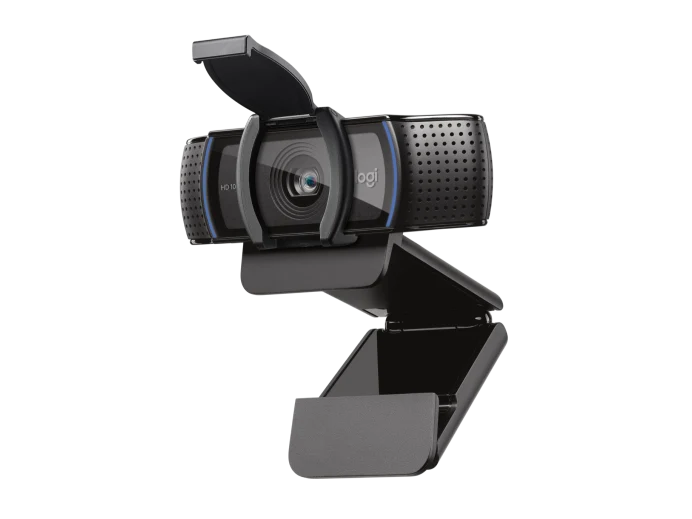 Logitech C920S HD Pro Webcam, Llamadas en Video Full HD 1080p/30fps, Audio Estéreo, Corrección de Luz y Cierre de Privacidad
