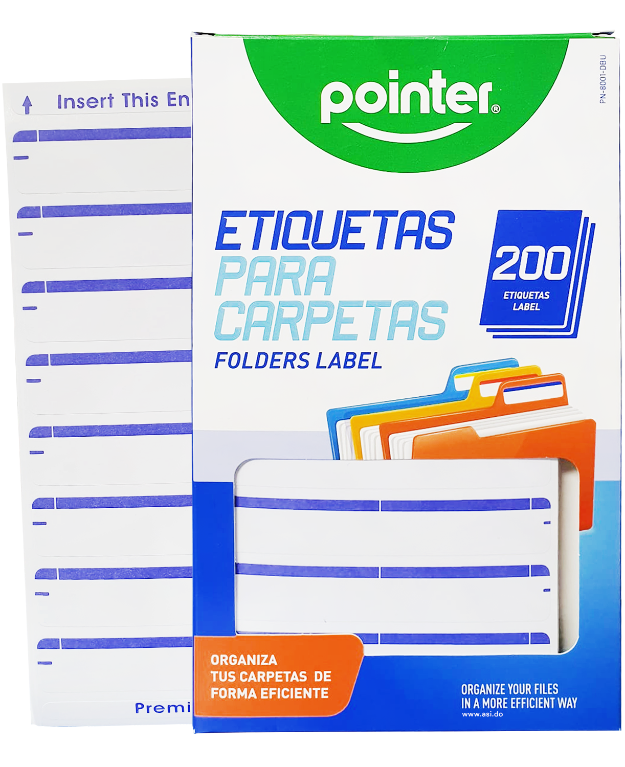 Etiquetas para Folder, Azul, 200 pcs - Pointer PN-8001-DBU