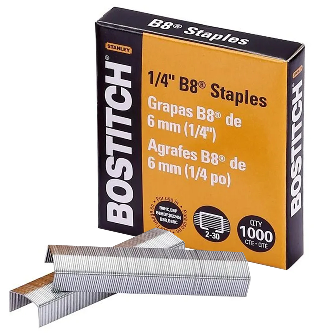 Grapas Bostitch B8 - 1/4" (6mm) PowerCrown 1,000 pcs