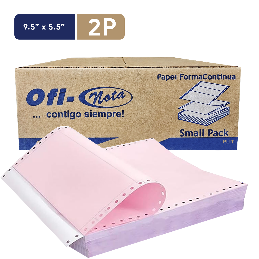 Papel Continuo OFINOTA 9.5" x 5.5" - 2 Partes NCR