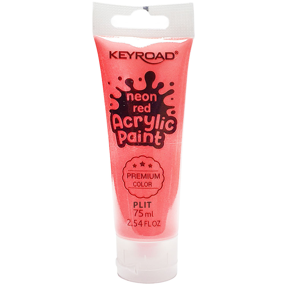 Pintura Acrílica Rojo Neón 75 ml - Keyroad KR-972219