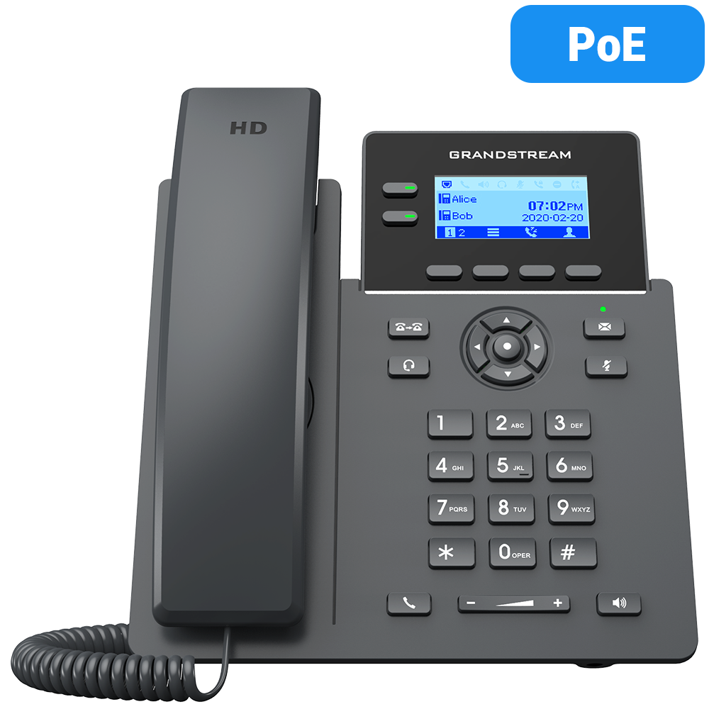 Teléfono IP Grandstream GRP2602G, 2 Líneas, 4 Cuentas SIP, PoE