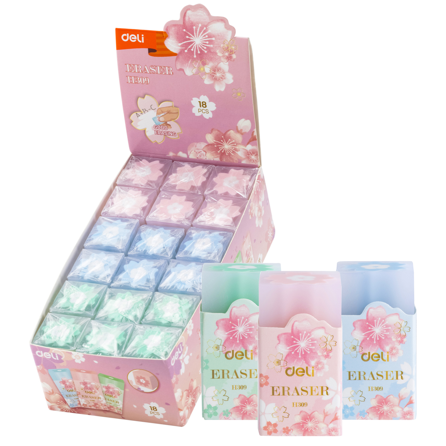 Borrador Flor de Cherry, Colores Surtidos
