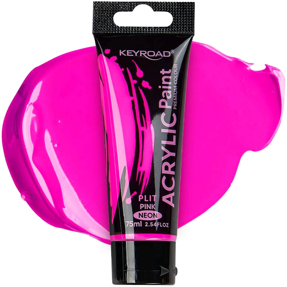 Pintura Acrílica Rosado Neón 75 ml - Keyroad KR-972216