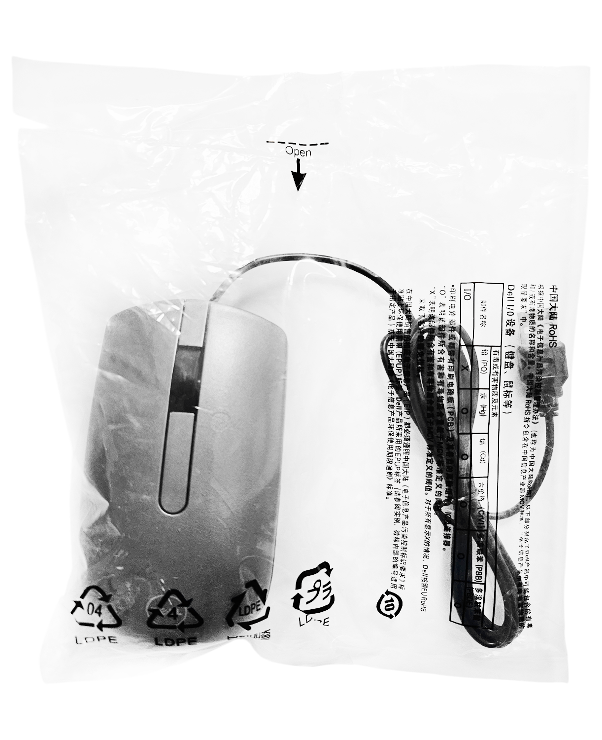 Mouse Óptico Dell USB 0X78GR, Gris