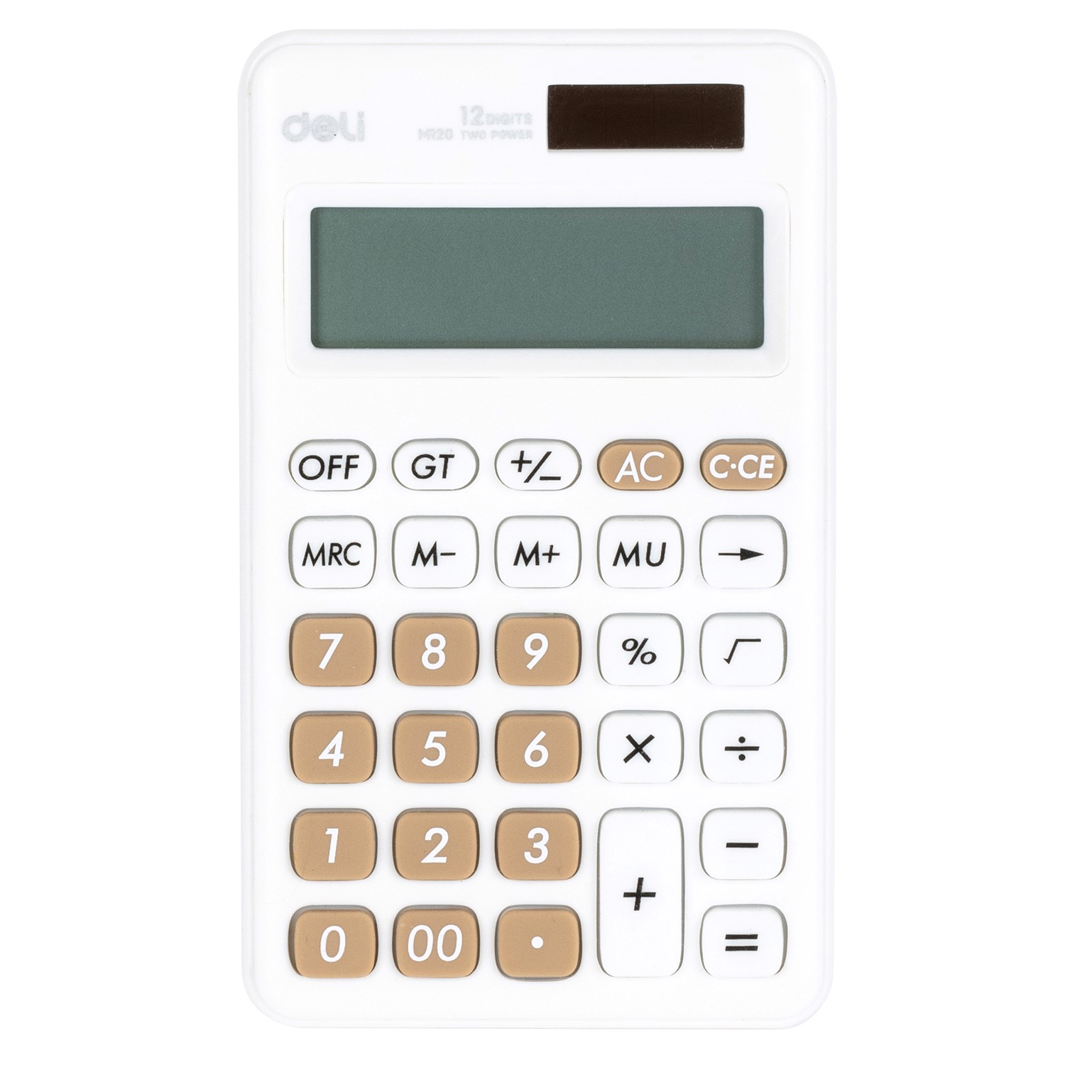 Calculadora de Bolsillo de 12 Dígitos, Blanca
