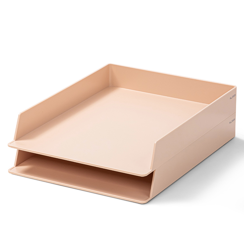 Bandeja Minimalista 2/1, Rosado Pastel Mate - Deli Nusign NS021S