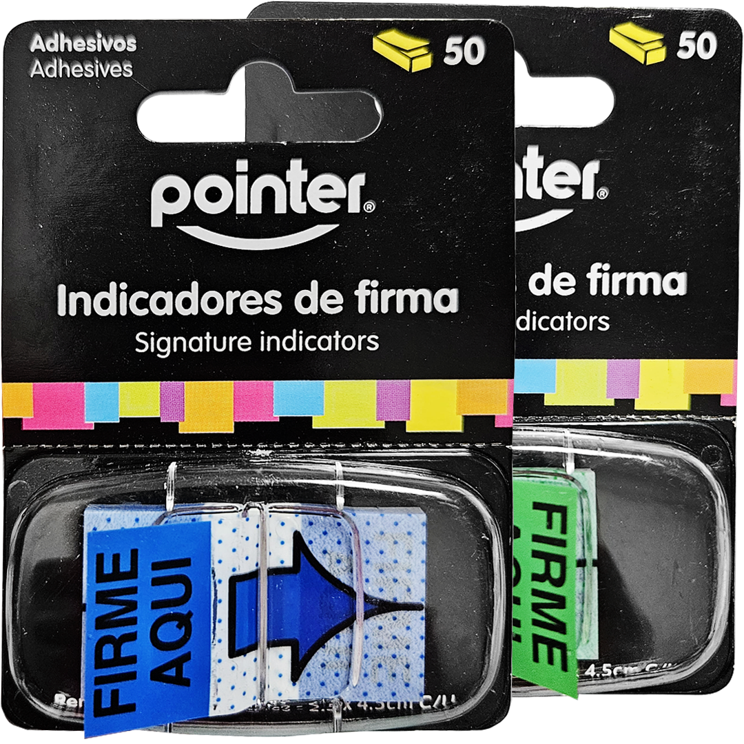 Banderita Indicadores de Firma (Sign Here), 50 pcs - Pointer STN-12-50