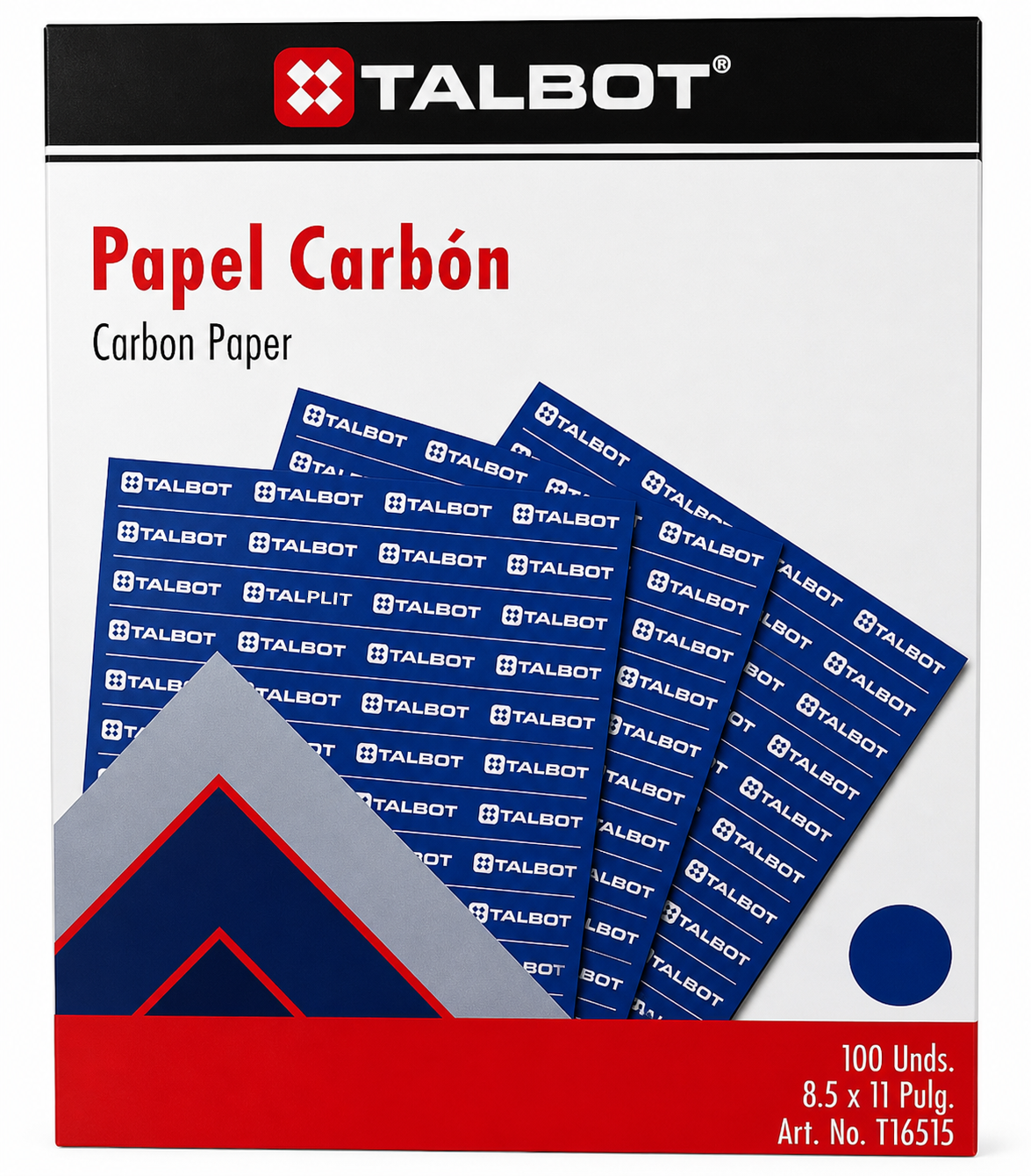 Papel Carbón Talbot Azul Tamaño A4 Carta 8.5” x 11”, 100 Hojas