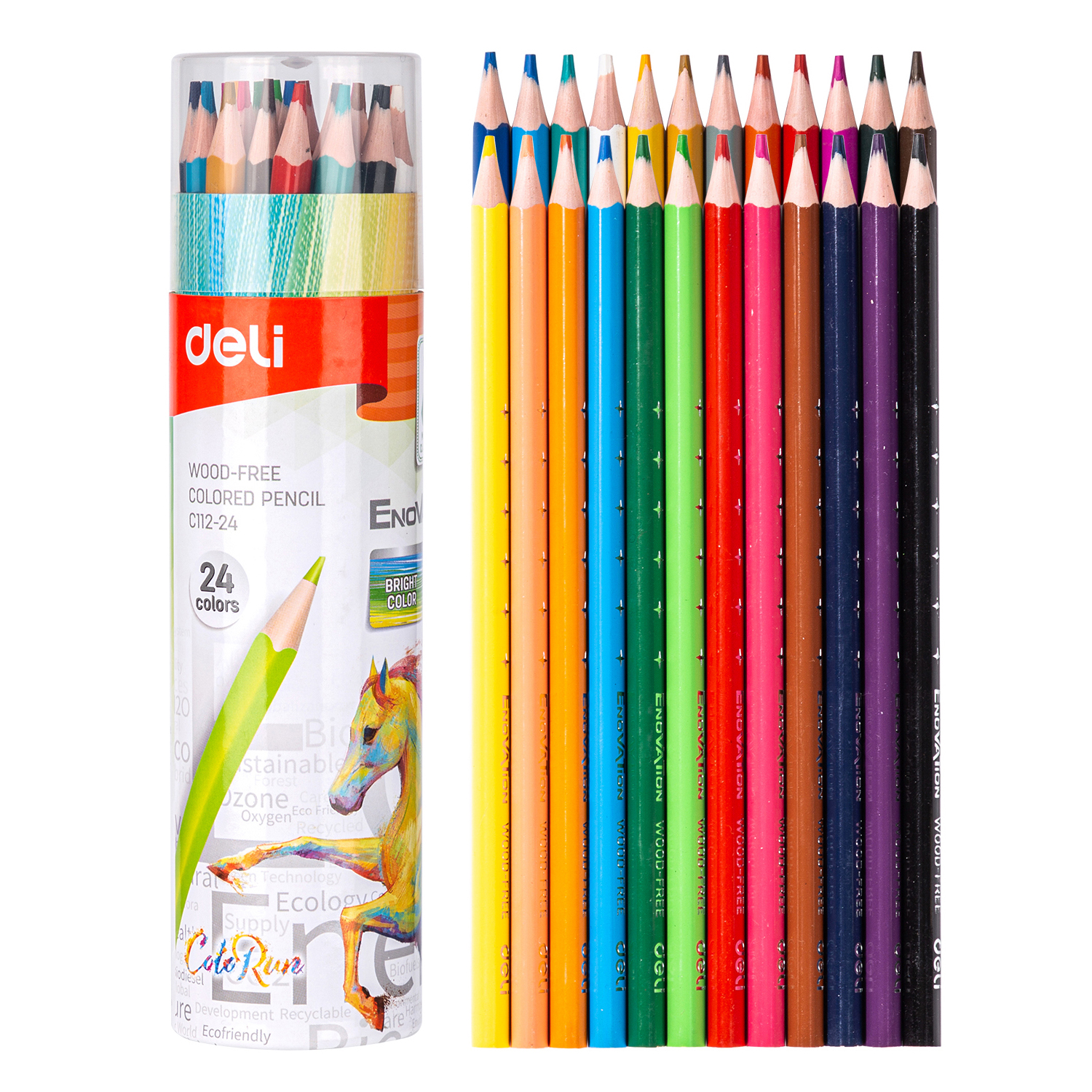 Lápiz de Colores Deli Enovation, 24 Colores