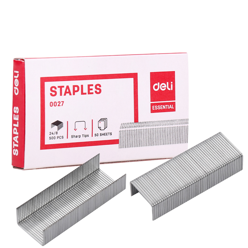 Grapas 24/8 para 50 Hojas Deli Essential E0027,  500 pcs