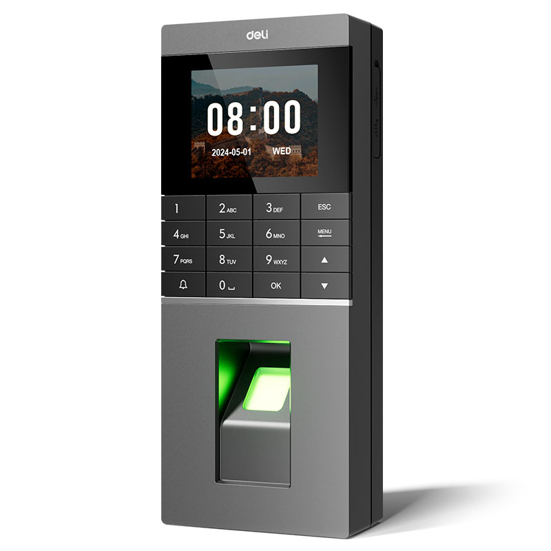 Ponchador de Control de Acceso y Asistencia con Lector de Huellas Deli S601