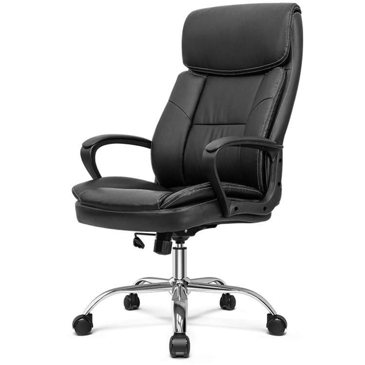 Sillon Ejecutivo Leather Base Cromada Deli 4913S