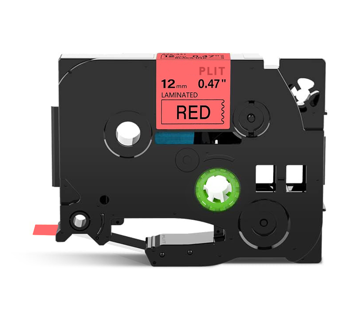 Cinta Rotuladora Térmica TZE-231 Rojo, Compatible Etiquetadora Brothers