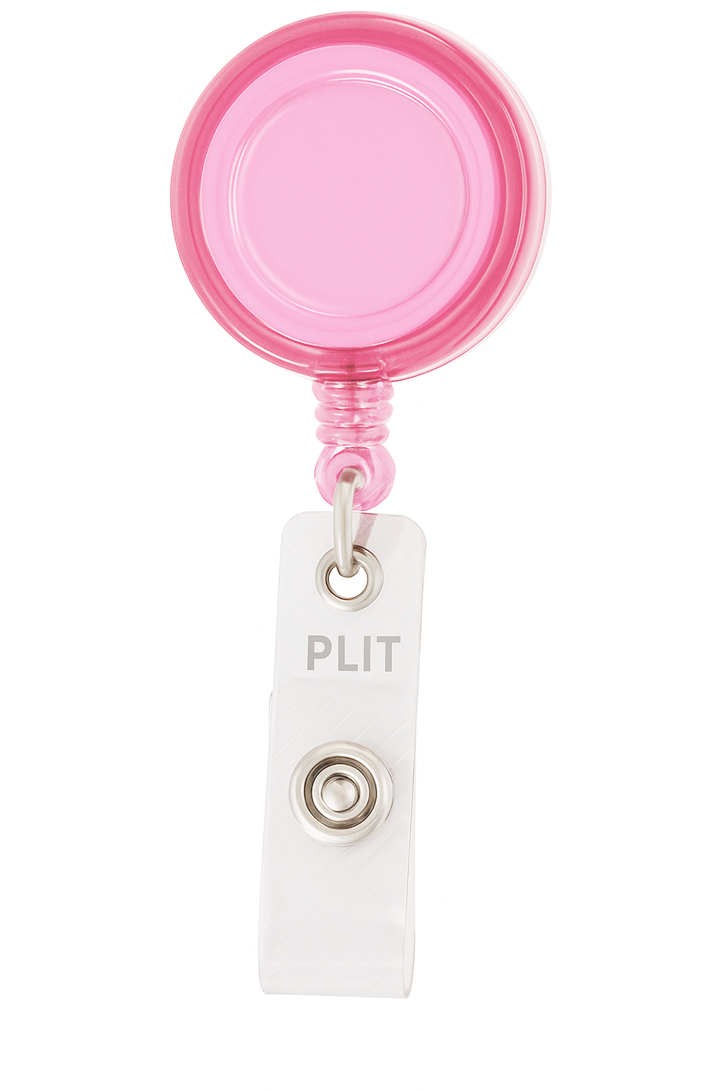 Cordon tipo YOYO Extendible para Porta Carnet, Rosado Translúcido - CONY NB209-MO