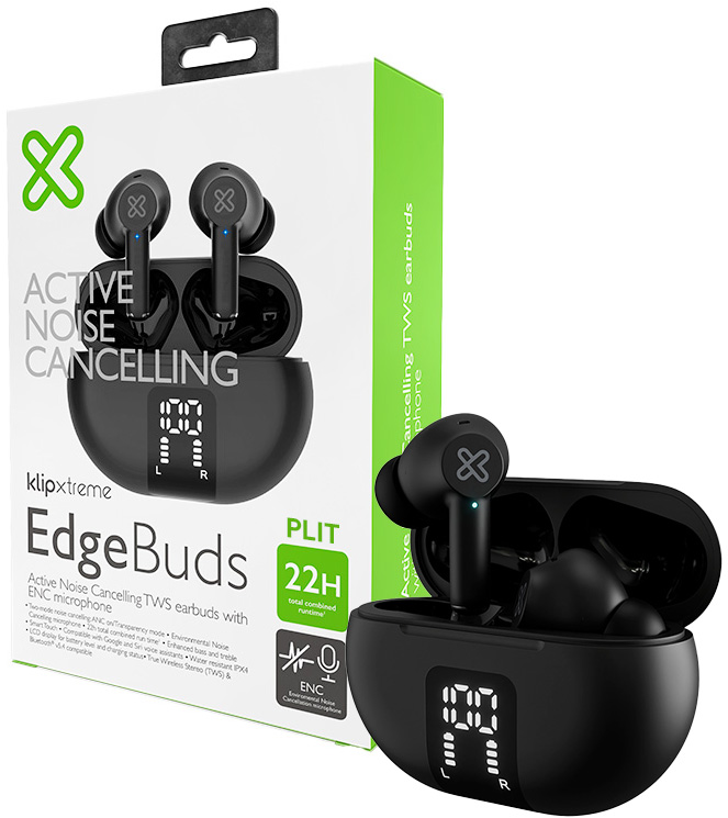 Audífonos Inalámbricos Bluetooth 5.4 KlipXtreme EdgeBuds KTE-755BK, Negro