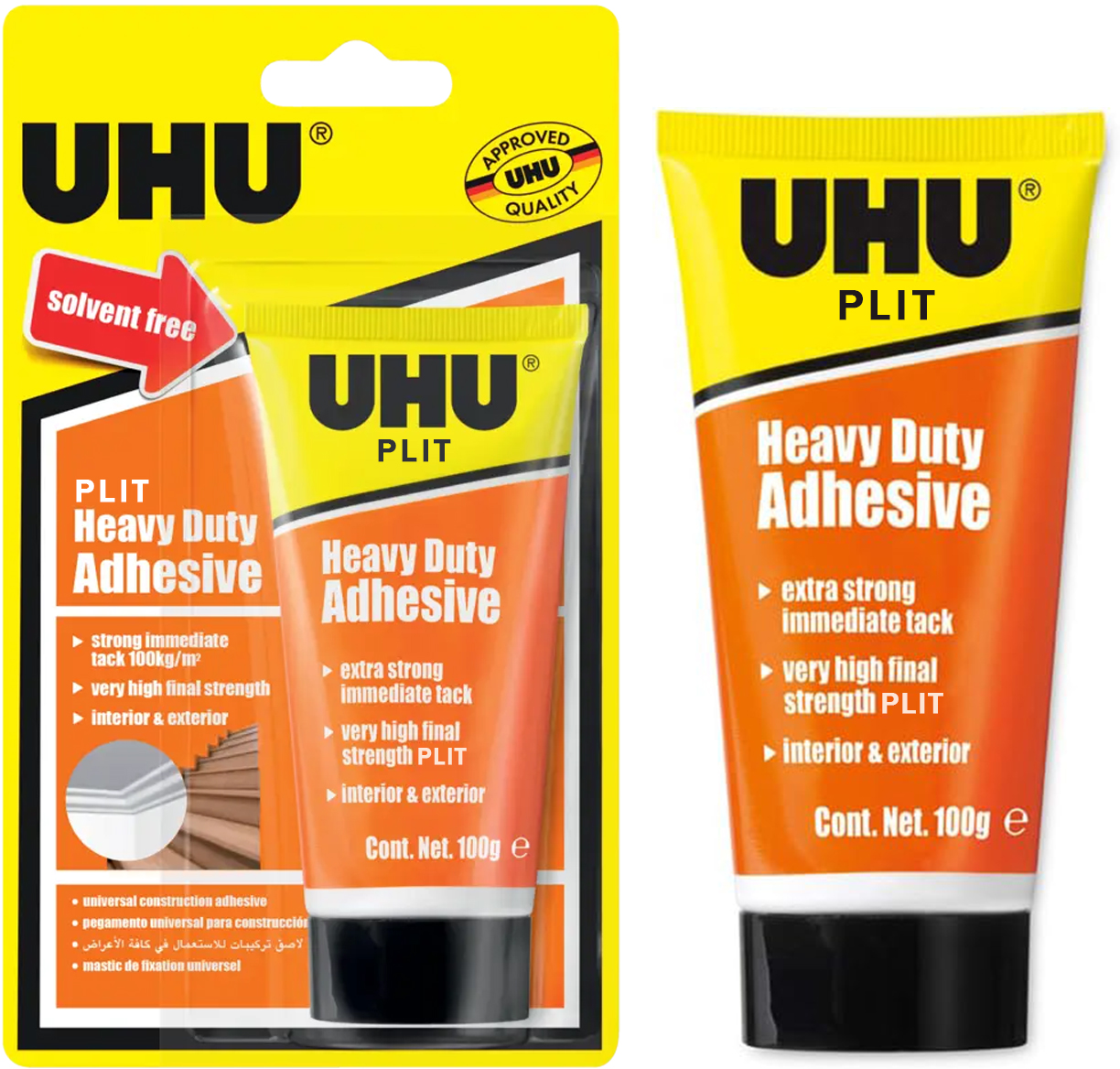 Pegamento de Montaje Extra Fuerte UHU Heavy Duty, 100 ml