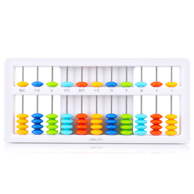 Ábaco Infantil de 11 Columnas y 5 Dígitos de Colores