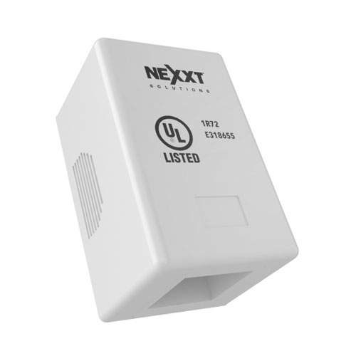 Caja de Montaje de 1 Puerto Cat5e, RJ45 para Pared - NEXXT AE180NXT09
