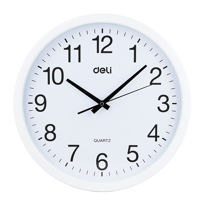 Reloj de Pared Clásico Redondo, Blanco