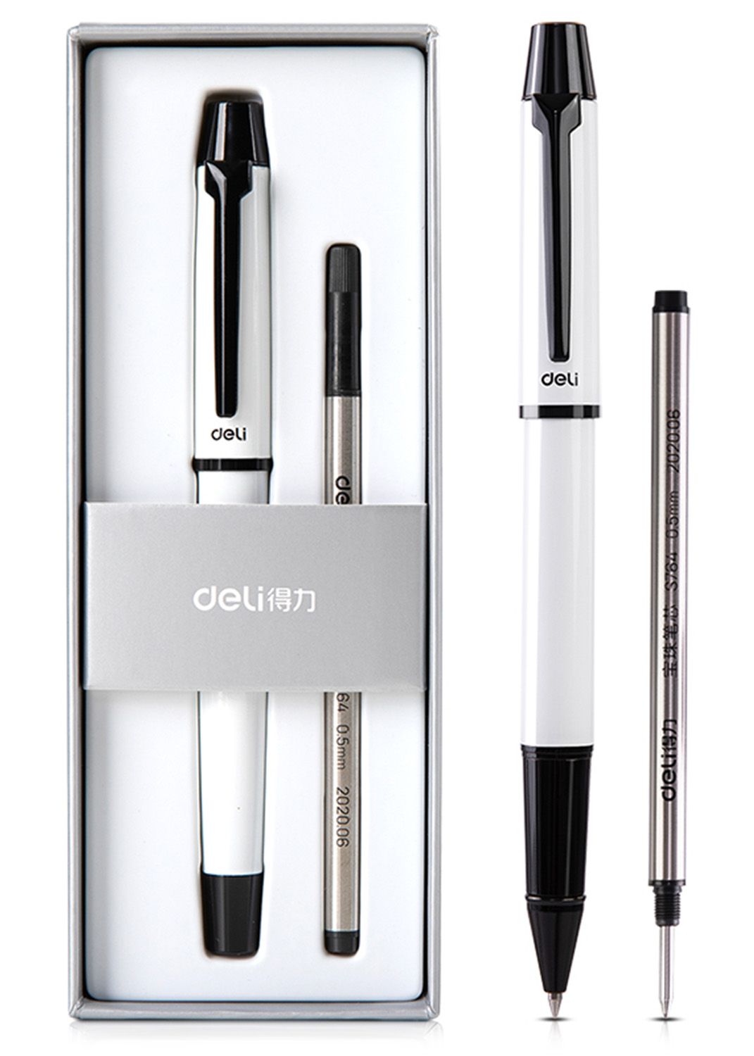 Bolígrafo Ejecutivo Ballpoint Pen 0.5 mm Blanco- Deli S153